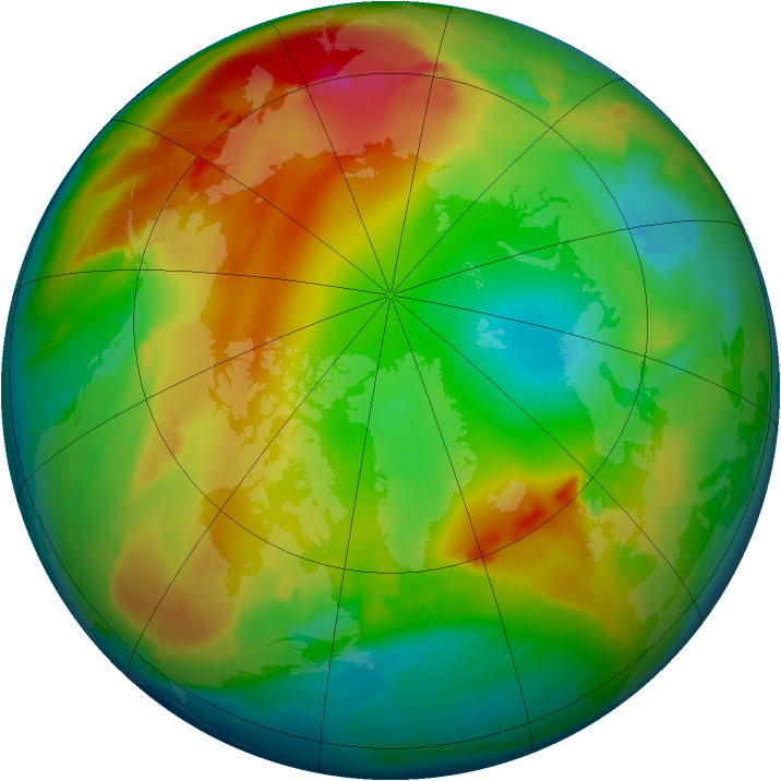 Arctic ozone map for 17 January 2014